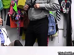 Broke milf doc milks officer using stolen latex gloves