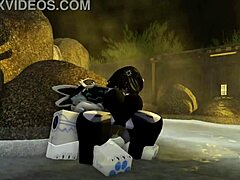 Shark Takes Rough Creampie Bath In Furry Roblox Adventure