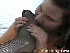 Watch Me Tease You While Slipping Into These Irresistible Black Stockings For Femdom Feet Play!