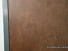 Tanned stepsis with big tits rides huge cock in taboo cowgirl fantasy