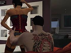 damn that gtao lap dance in lingerie turns into wild private striptease game