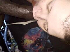 late night with this monster black cock sucking it down her throat nonstop