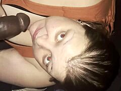 late night with this monster black cock sucking it down her throat nonstop