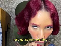 Stepmom Returns Late from Party Sucks Daddy's Cock as Punishment