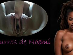 Noemi Whispers Ecstatically as Daddy and Son Dildo Her Shaved Pussy to Orgasm