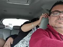 stranger pounds my pussy in backseat while boyfriend drives the car