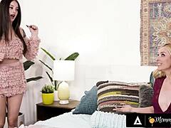 pretty maddy may gets stepmom lessons on pussy play and licking 😘👅💦✨