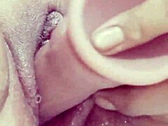 Watch mature latina neighbor squirt from huge dildo play