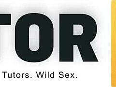 blonde milf tutor stockings glasses caught with toys bent doggystyle