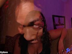 fat ebony slut la bella diabla ripped clothes anal creampie gangbang!