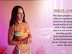 uv backlight makes lingerie thong bra glow on hannahjames710 body!