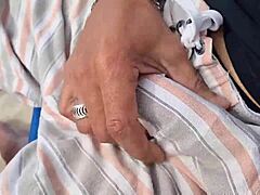 Sexy Athletic Brunette Milf Beach Dogging Bent Over Anal Doggystyle