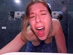 Wet Games with Adult Step Sister End in Deep Creampie Pussy Fuck Family Fantasy