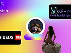 skinny babe in dress gulps down a fresh load casually