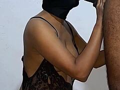 splendid latina babe sucks deep drawing out every drop with her sexy homemade couple skills