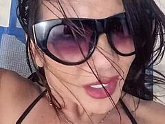 Sexy Athletic Brunette Milf Beach Dogging Bent Over Anal Doggystyle