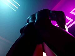 Cybercuck: Edgerunner girlfriend rides BBC cowgirl boyfriend watches cumshot