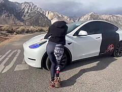 babe's shaved bubble butt rides big cock pov on downhill thrill but it's pure hardcore creampie