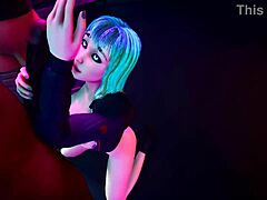 Cybercuck: Edgerunner girlfriend rides BBC cowgirl boyfriend watches cumshot