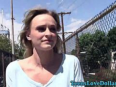 real 18+ teen dives into public outdoor hardcore fucks