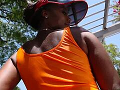 Big Booty Black Teen Pornstar Flaunts Tits Ass in Horny Oral Tease