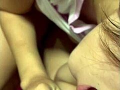 bakery owner bends over hairy pussy arab slut for doggystyle creampie pounding