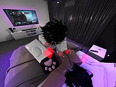 innocent femboy toyed roughly by dominant shemale lover