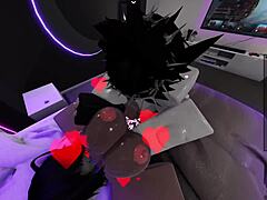 innocent femboy toyed roughly by dominant shemale lover