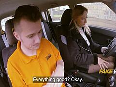 Tattoo Babe Ferociously Sucks Instructor with Mega Crush