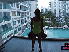 hey babe 😏 asian teen gf gets horny after gym workout sex 💦