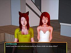 What game changes everything for this big tits redhead teen in the family?