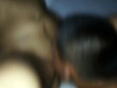 Wife moans loud as tongue laps her wet pussy in intense oral feast