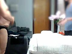 steamy massage session turns sensual with relaxing touches and smooth oils