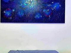 gostosa rides big dildo gags deep shakes natural tits crazy