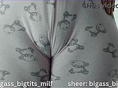 Holy Cow! Huge Cameltoe Bulging On Fat Curvy Latina Wet Pussy