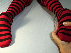 Hey check those sexy milf soles getting massaged tickled after sock striptease 😜👣