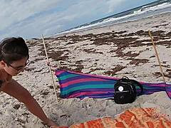 Helena Price Teases Cock on Caribbean Nude Beach Voyeur Day Two Part Two