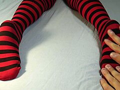 Hey check those sexy milf soles getting massaged tickled after sock striptease 😜👣