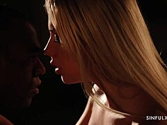 Big black cock milf officer seduces with sensual pussy licking and close-up fucking at halloween