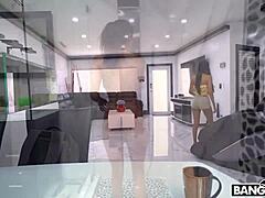 stepdad's big cock throbs as eden west sucks cum explosion