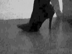 hotwife dancing halloween treats or tricks with naughty cosplay tease