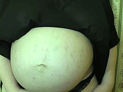 Pregnant milf wife flooded with triple creampie pussy overflow