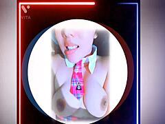 La hermanastra tatuada con tetas grandes folla y creampie con hombre en casa