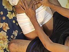 Watch cute desi bhabhi adori ride hanif's big cock hard at home