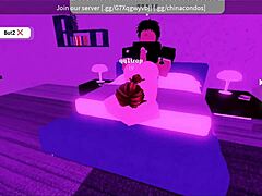 Random dude wants roblox assjob so good girl bends over and strokes his cock~