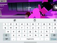 Random dude wants roblox assjob so good girl bends over and strokes his cock~