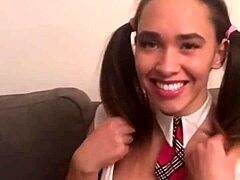 tits thrill leads to teacher's horny blowjob