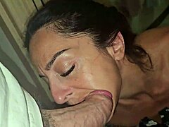 hot summer nite part 1 we met brunette milf an she luvd my huge cock outdoors... deepthroat n ass!!