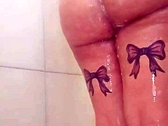 Big Titted BBW Teases Her Fat Ass in Steamy Shower