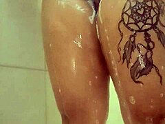 Big Titted BBW Teases Her Fat Ass in Steamy Shower